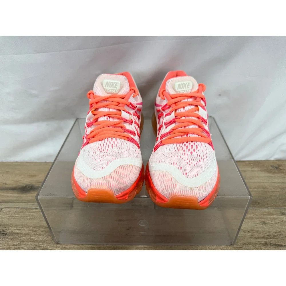 Nike‎ Air Max 2015 GS White Pink Bright Crimson Running Shoes 705458-101
